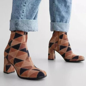 BEAST Fashion Julianna Color Block Ankle Boots